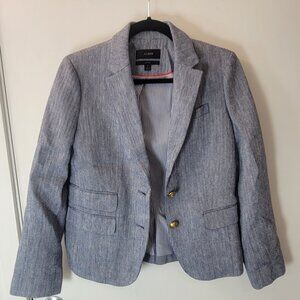 J Crew women blazer size 2 blue / white Dalton line used great condition